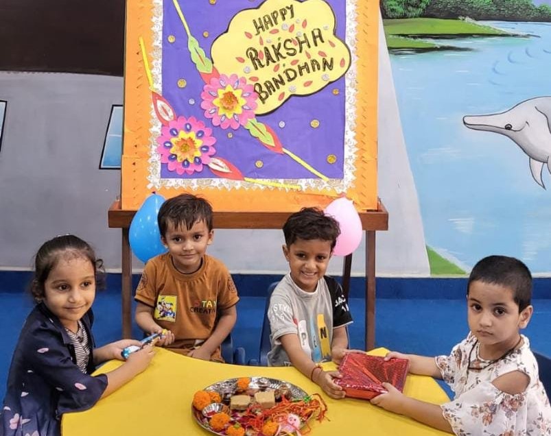 The students of the pre-primary wing of Delhi World Public School, Dadri, celebrated Raksha Bandhan with full zeal and enthusiasm.